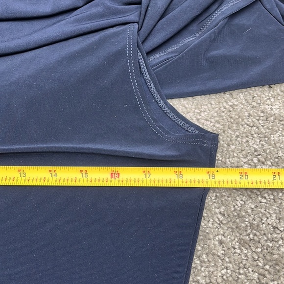 Joseph Ribkoff Dark Blue Layered Stretch Knit Studded Long Tunic Top size 12 - Picture 10 of 10